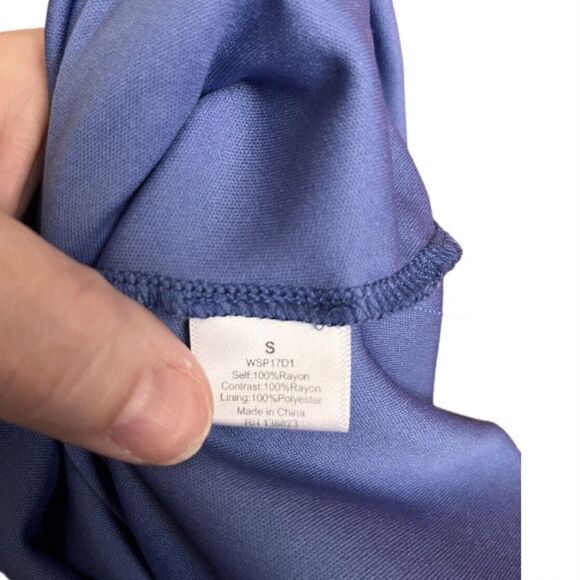 Shyanne Dress Women's Small Blue Floral Long Sleeve Western Belle Tassel Ties - Picture 8 of 12